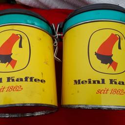 Verkaufe zwei alte Julius Meinl Kaffeedosen, 
gut erhalten
Versandkosten 3,90Euro