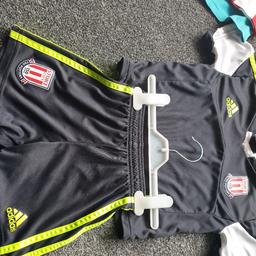 Stoke City full away strip to fit child age 1/2 hardly worn in excellent condition
