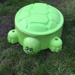 Turtle sand pit with lid. Great condition just needs a clean
