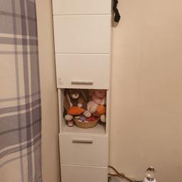 very good condition width is just under 37cm and height is 190cm each cupboard has 1 shelf