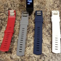 Fitbit Charge HR 2. 6 months old. Comes with charger and 4 additional coloured straps - White, Grey, Navy and Red. 

In excellent condition.