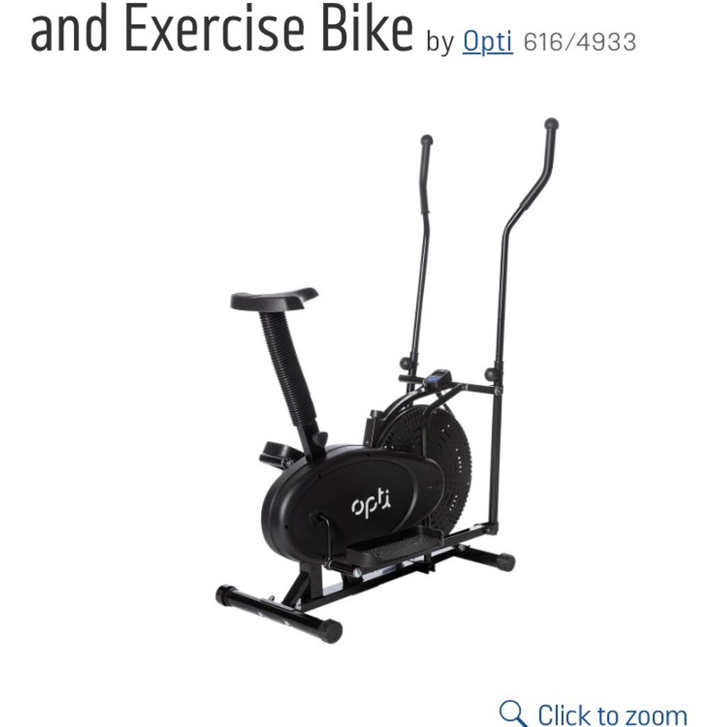 Opti 2 in 1 Cross Trainer & Exercise Bike in Wigan for £45.00 for sale