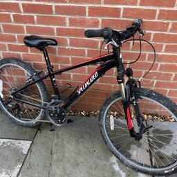 Boys Specialized Mountain Bike
Size XS
About 5 years old
Used and has some issues with the rear gears and mechanism that will need to be fixed (which is the reason for the price)
Needs a clean and some care

Collection only