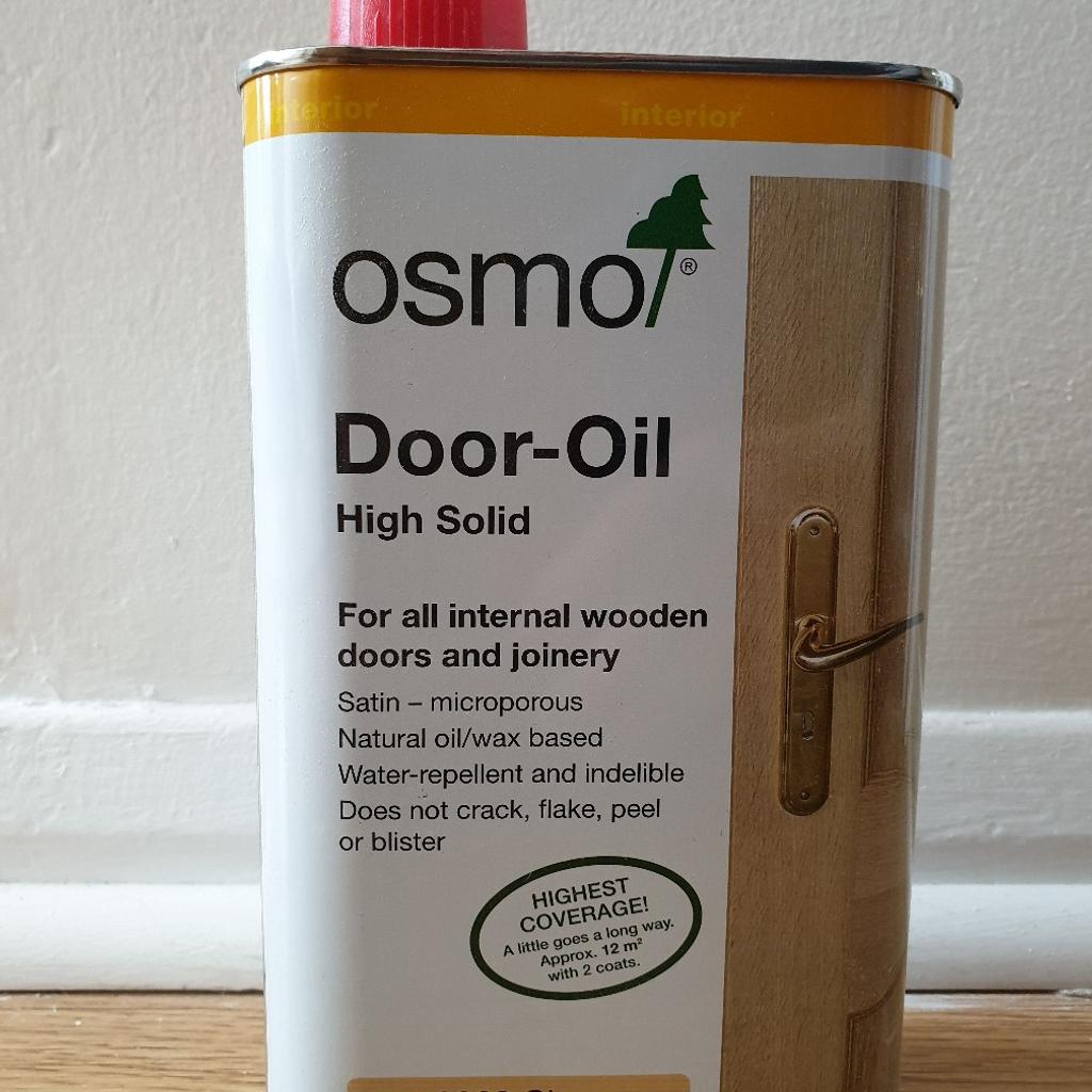 2.5lt Osmo Wooden Door Oil 3060 Clear Satin in SW8 London für £ 15,00