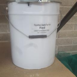 20 litres of industrial polyurethane paint in red colour. would easily cover around 2500 sqft. perfect for garages etc.