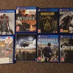 All games in perfect working order. Can drop off. 
Will sell individual for £10 or all for £50
