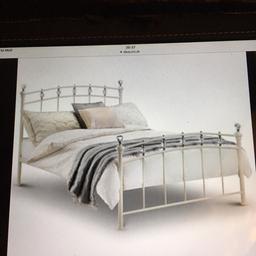 King size Iron bed, no mattress, this bed has never been used, just sat in a spare room assembled. Now been dismantled and in my store. REALLY NEED GONE A S A P. Can deliver in my area. All offers considered. Call 07770631581