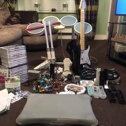 As you can see I have a wii bundle up for grabs as unfortunately never gets used and just seems a waste to be honest. There is all sorts there everything you need all in working order great fun to get the family involved. What you see is what you get,grab a bargain. Cash on collection please. Priced to sell...