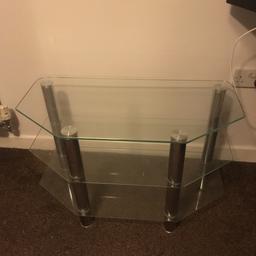 Glass shelf tv unit collection only