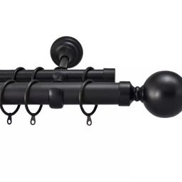 Brand New
Strong Quality Designer Metal Double Curtain Pole
Diameter 28mm & 19mm Suitable For All Weights Of Curtains
2m - 3m Extendable
1 Ring Per 10cm
Colour - Matt Black
Metal Ball Finials
 3 Metal Designer Wall Double Brackets 28mm / 19mm & Wall Fixtures
Instructions Included

I bought for my living room but it doesn’t fit.