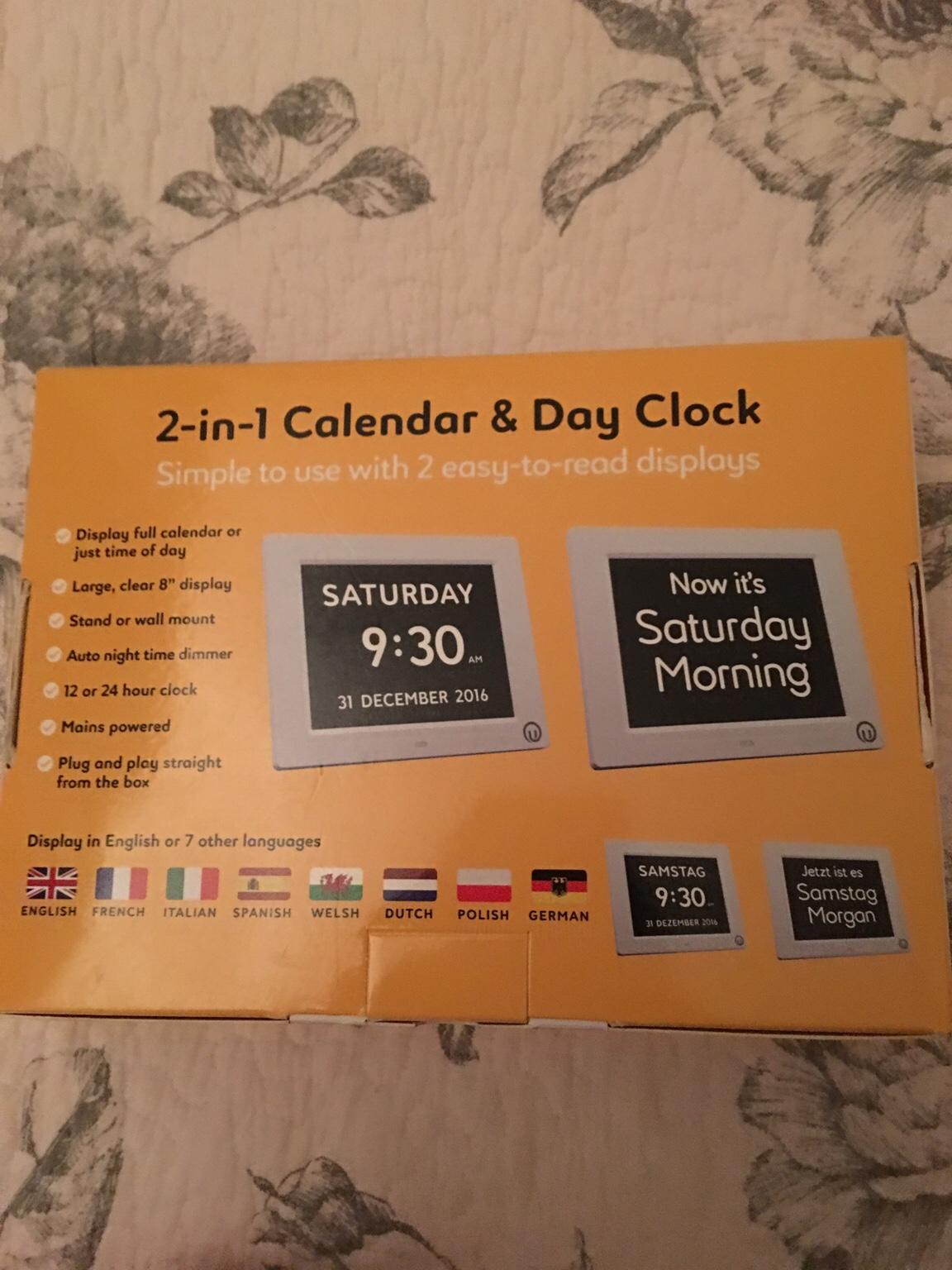 2in1 calendar and day clock in BR2 Bromley for £15.00