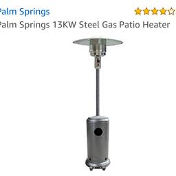 Palm Springs steel gas patio heater Hammered Steel CE 10-0063.

Got as a gift but never used.

Parts still in the original box, see pictures please