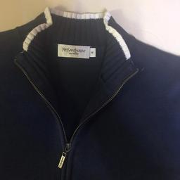 In good used condition this genuine men Yves Saint Laurent navy blue full zip sweater/jacket

The label size "M", but please have a look at the last picture for accurate measurement

Recently cleaned and ready for the next lucky owner

From a pet and smoke-free home

“Please have a look at my other high quality items for sale”