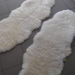 verkaufe meine schönen teppiche aus echten schaffell ! immer als deko benutzt ! wie neu!
neupreis war bei 80 euro pro stück !
beide für 100 euro .