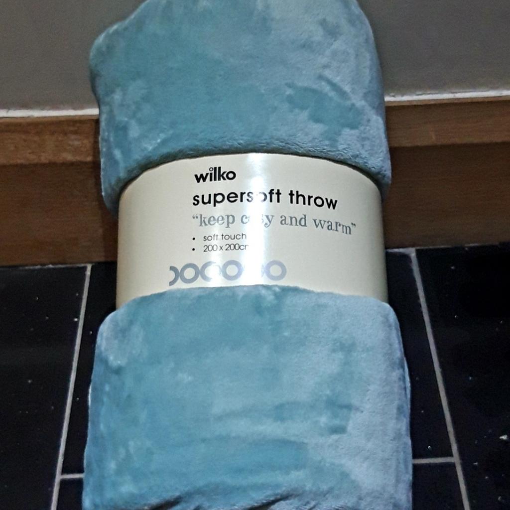 Duck egg blue throw wilko sale