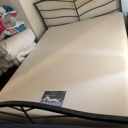 In good used condition 

Memory foam Mattress is like new has a nick in the fabric from being moved !

The bed frame has one broken slat it hasn’t snapped fully but have sellotaped it 

As pictured