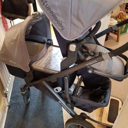 2015 Uppababy Vista in Pascal Grey. Bought new in 2017. Set includes

1 x Buggy
1 x Bassinet
1 x Rumble seat (for toddlers/children)
Adaptors to convert to double buggy
Cosy Ganoosh winter insert
1 x Piggyback buggy board (official Uppababy)
Cup holder
Raincovers

Massive shopping basket underneath, great buggy in v good condition. Pet free, smoke free home.

Worth £1300 new.

Will split set if required, please make an offer and will discuss.