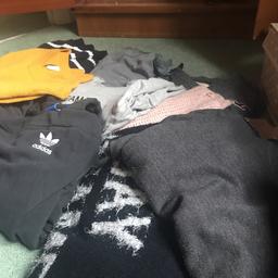Size 12-14 jumpers: H&M, Adidas, Hollister. 
Message for details. 
£3 each or £20 for all.