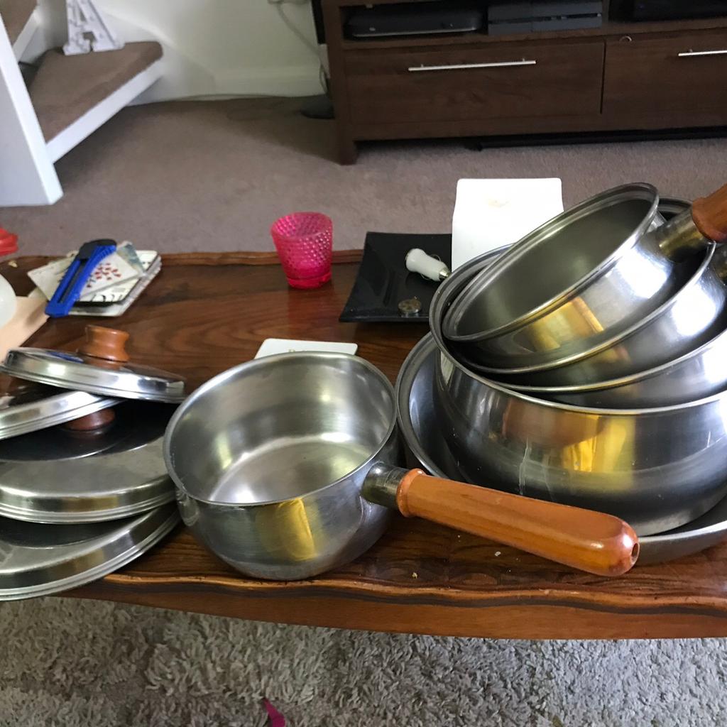 Set of Prestige saucepans and frying pan in BN8 Wealden for £15.00 for