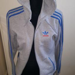 grey Adidas hoody has one little mark on seem as seen on photo size s