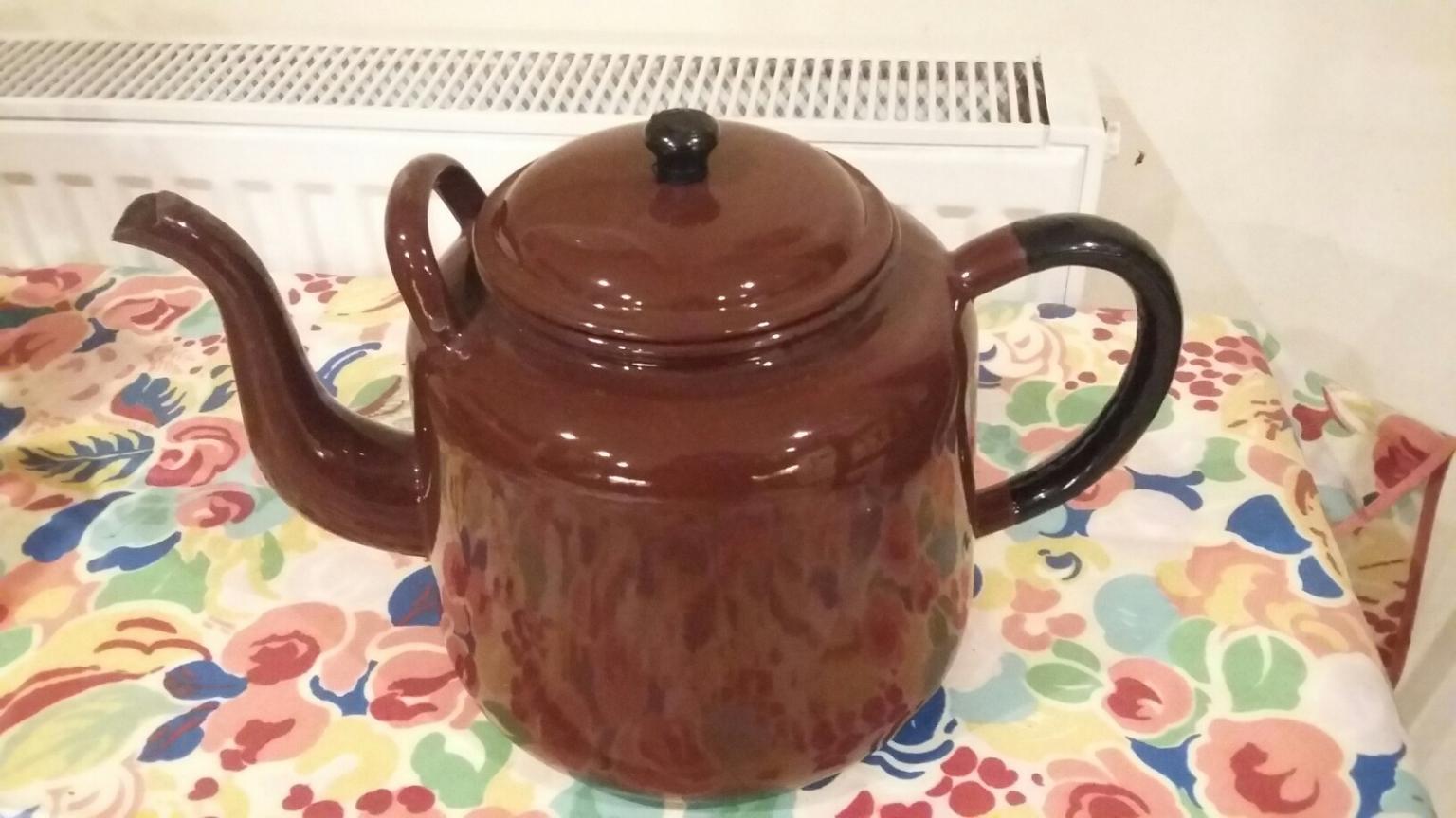 Large vintage enamel catering teapot. in B63 Dudley for £15.00 for sale
