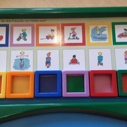 Lernspiel im Kindergartenalter. Mit verschiedenen Spielkarten. Komplett.