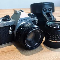 Includes: Pentax MV-1 (Body) + Ricoh 50mm f2.0 + Tokina 28mm f2.8

Great 35mm film camera for anyone looking to get back into analog photography. Super easy to use and load. Perfect for capturing vintage moments.

Introduced in 1980, the Pentax MV1 is an aperture priority automatic camera, with an electronic focal plane shutter from 1s to 1/1000, synchronized at 1/100. Mint condition, battery and light meter still working.

Price is somewhat negotiable and I’ll throw in a free roll of Ilford HP5