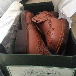Beautiful Anton tan brogues still in box never worn. These brogues are Alfred Sargent size 7.5