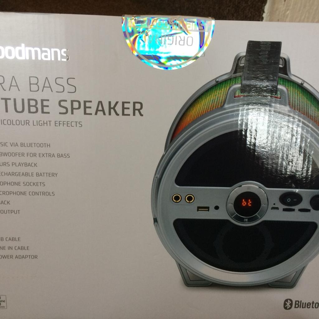 Goodmans extra bass store led tube speaker