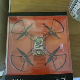 tello drone small but good camera as you can see with the pictures one touch take off one of the easiest drones to start flying with users your phone to fly saves pictures and videos straight to your phone so no need for memory card comes with box and 2 extra batteries one battery lasts 10 to 15mins £50 no offers or swaps