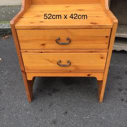 Hi guys, I have here a side table with 2 draws for sale in good condition and ready to be used.

It looks really good, could be used as a bedside table or a something in the living rooms to put keys and phones and put away letters.

Dimention:
Height = 52cm
Width = 42cm

FREE DELIVERY WITH 7 FROM SE64Pl - if over the. There might be. Small charge applies.

Or

Pickup your self at a discounted rate

Kieron: 0782144178