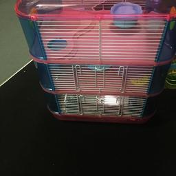 lovely colour full hamster cage my daughter hamster doesn’t like it i don’t have box 📦 I am looking to sale as soon as possible
