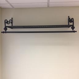Black metal shelf with hanging rail, brand new unopened box. Ordered 2 and didn’t need the second shelf. COLLECTION ONLY. Will not post.