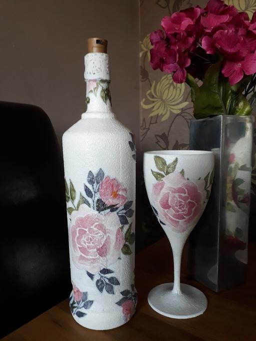 Buy & Sell West Midlands Birmingham - Photos for Hand decorated glass bottle lamp.