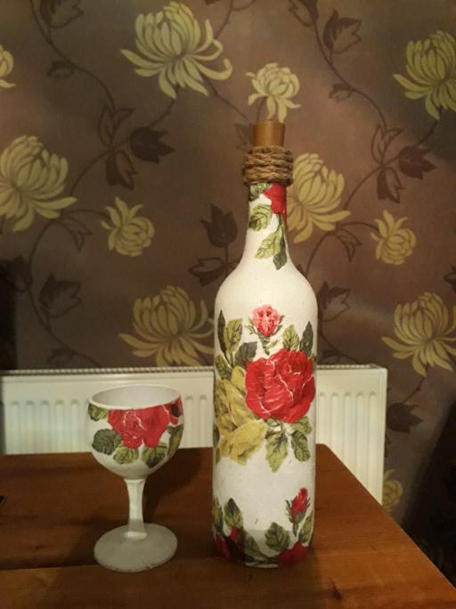 Buy & Sell West Midlands Birmingham - Photos for Hand decorated glass bottle.