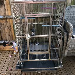 Metal parrot cage used just needs a dust down buyer to collect and dismantle themselves thanks