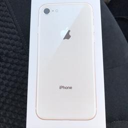 iPhone 8 64gb Gold
Brand new in box
With earphones and charger 
On the EE network which will take the following SIM cards 
EE
T-Mobile
Orange
Asda mobile
BT mobile 
Go Mobile
Plusnet mobile 
Virgin mobile