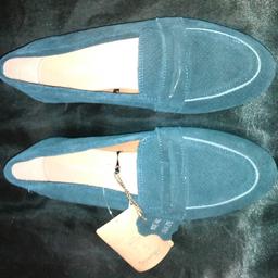Brand new blue suede loafers size 4 sole flex was 22pound