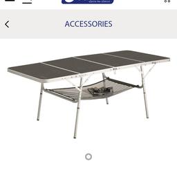 Outwell camping table
extendable table 
easy to assemble
storage net underneath
used once
great condition
collection only