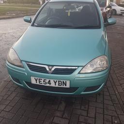 vauxhall corsa 1.0 sea green, 54 plate, 5 doors, manual, petrol, cd player, electric windows, mileage 129,000 in good condition selling as we don't need this car anymore.