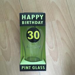30th birthday pint glass unopened 
Collection only