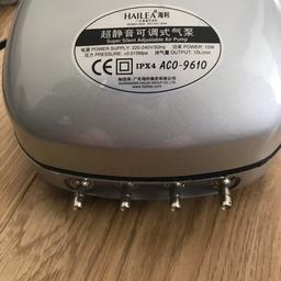Hailea air pump aco-9610 Like new it has 4 outlets will take £20
