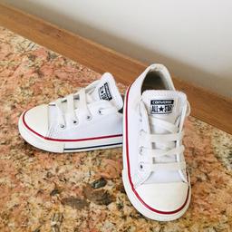 White Leather Converse Size 7