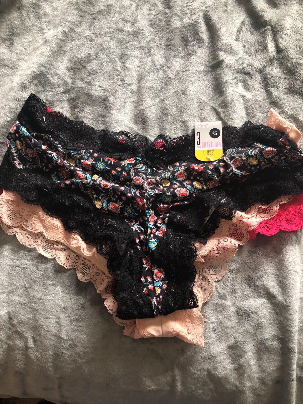 Bnwt 3pack Brazilian knickers size L in WA11 Helens for £3.00 for sale