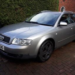 2003 Audi A4 Avant Quattro 1.9tdi 130bhp
6 Speed Manual,8 months mot 204k miles
Spares or repair
Car starts and drives lovely, engine and 6 speed box are good.
All 4 wheel drive system works as it should.
2x New front tyres less than 3 weeks ago
but.....
Clutch slips when driven hard in 3rd gear or higher, however it slips then bites and drives ok leading me to believe its a contaminated clutch plate rather than wear. Its been like this since i got the car. Bodywork very tatty.