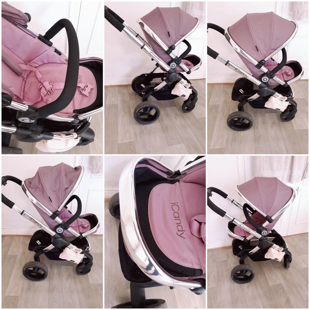 Icandy store kinderwagen rosa