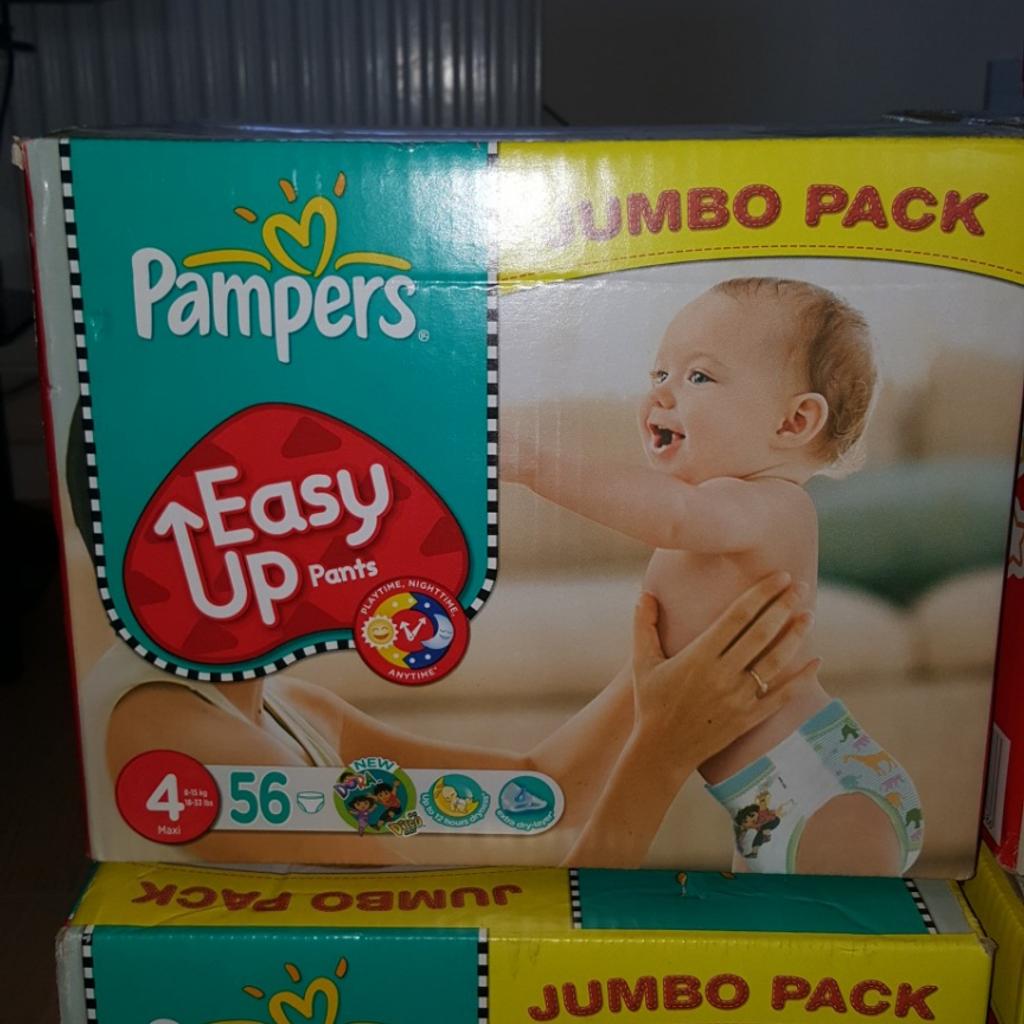 7 X BOXES OF 56 PAMPERS EASY UP PANTS SIZE 4 in WS10 Sandwell for £5.00