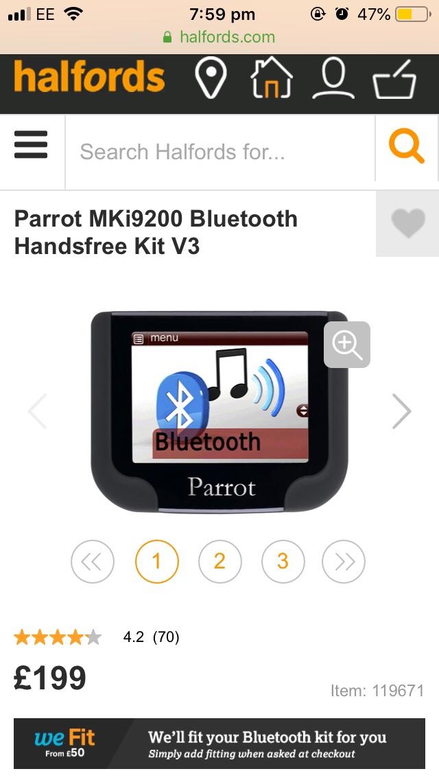 Parrot mki9200 halfords hot sale