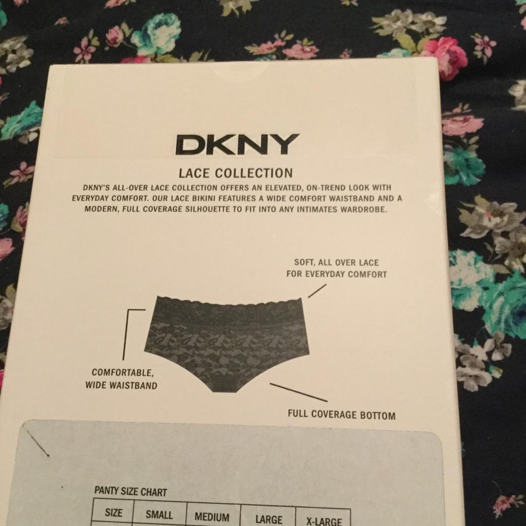 BRAND NEW DKNY Women's Lace Collection Bikini 3-Pack Size SMALL