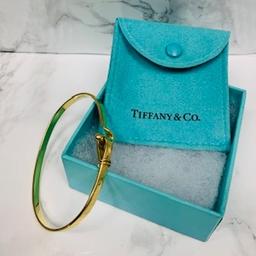 18ct Tiffany Gold Hook Eye Bracelet 

Box not incl